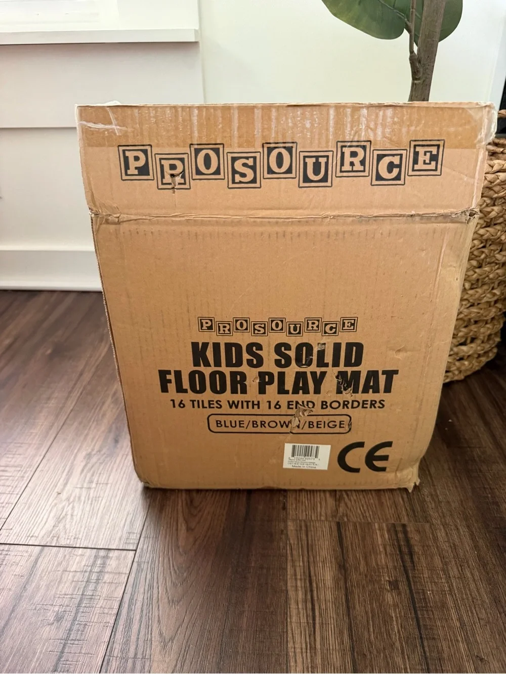 ProSource Kids Solid Colors Foam Puzzle Floor Play Mat - 16 tiles With 16 End